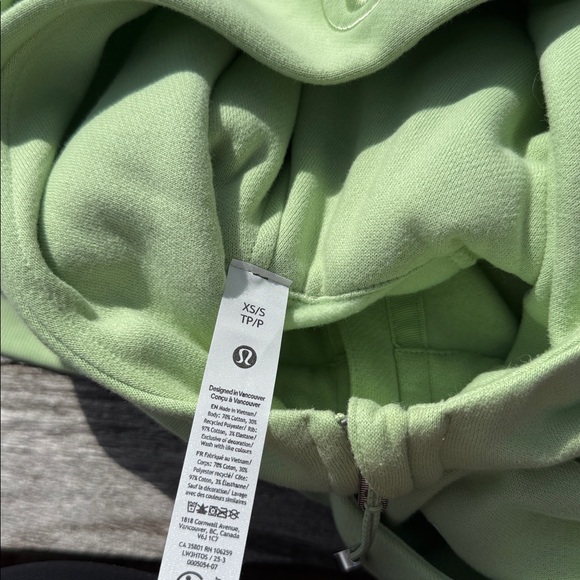 Lululemon Scuba Oversized Half-Zip Hoodie Lemongrass green XS/S NWT - Picture 7 of 8